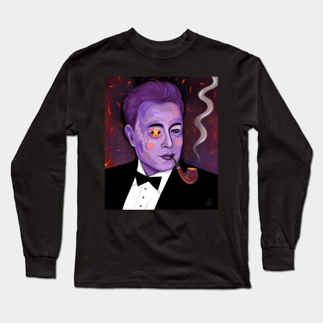 Elon Musk Long Sleeve T-Shirt by Daria Kusto